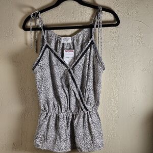 Sienna Sky Women's Black and White Print Camisole Top Size Small new with tags